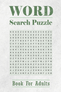 Word Search Puzzle Book for Adults