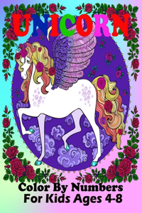 Unicorn Color By Numbers For Kids Ages 4-8