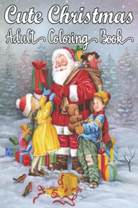 Cute Christmas Adult Coloring Book