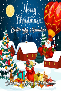 Merry Christmas Color By Number Coloring Books For Adults