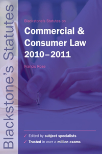 Blackstone's Statutes on Commercial and Consumer Law 2010-2011