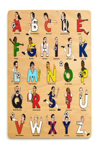 Soccer Legends Wooden Alphabet Puzzle
