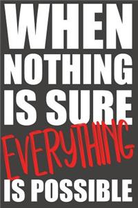 When Nothing Is Sure Everything Is Possible