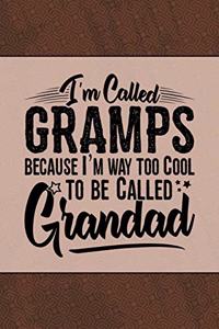 I'm called Gramps because I'm way too Cool to be called Grandad