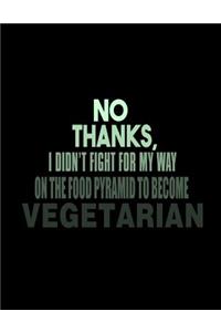 No Thanks, I Didn't Fight For My Way On The Food Pyramid To Become Vegetarian