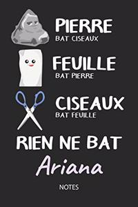 Rien ne bat Ariana - Notes