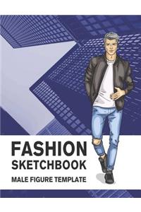 Fashion Sketchbook Male Figure Template