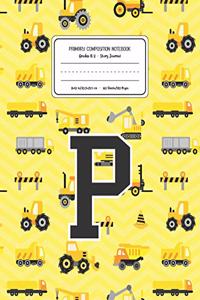 Primary Composition Notebook Grades K-2 Story Journal P