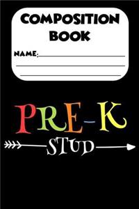 Composition Book Pre-K Stud
