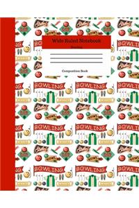 Wide Ruled Notebook Bowling Composition Book