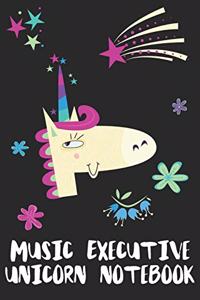 Music Executive Unicorn Notebook