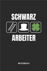 Schwarz Arbeiter Notizbuch