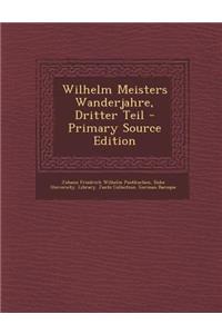 Wilhelm Meisters Wanderjahre, Dritter Teil