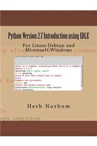 Python Version 2.7 Introduction using IDLE