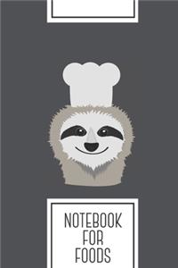 Notebook for Foods