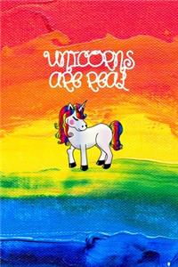 Composition notebook - Unicorns are real - College ruled lined pages notebook