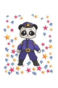 Funny Police Panda Notebook