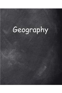 School Composition Book Geography Chalkboard Style 130 Pages