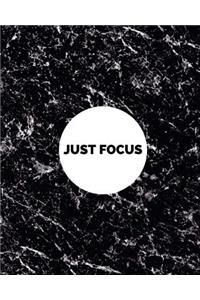 Just Focus - Black Marble Notebook