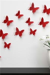 Red Butterfly Decorations Journal