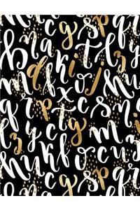 My Big Fat Journal Notebook Sparkly Letters Pattern 1