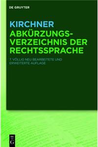 Kirchner Abkurzungsverzeichnis Der Rechtssprache