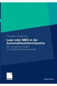Lean oder MES in der Automobilzulieferindustrie