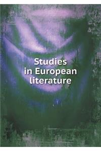 Studies in European Literature