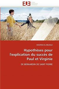 Hypothèses pour l'explication du succès de paul et virginie