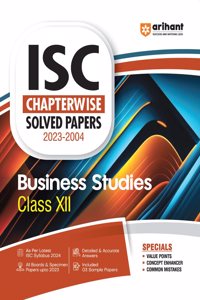 ISC Chapterwise Solved Papers 2023-2000 Business Studies Class 12th
