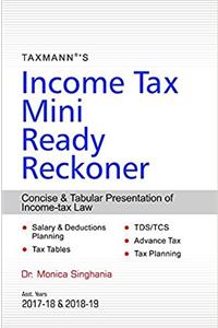 Income Tax Mini Ready Reckoner (A.Y 2017-18 & 2018-19)