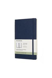 2019 Moleskine Notebook Sapphire Blue Large Weekly 12-month Diary Soft