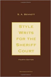 Style Writs for the Sheriff Court