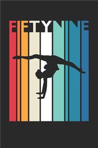 Gymnastics Notebook for 59 Year Old Women and Men - Vintage Gymnastics Journal - 59th Birthday Gift for Gymnast Diary