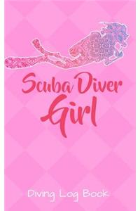 Diving Log Book: Logbook DiveLog for Scuba Diving Preprinted Sheets for 100 dives Diver - English Version for Woman Girls Pink Ladies