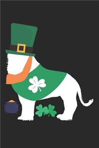 St. Patrick's Day Notebook - St. Patrick's Day Gift for Animal Lover - St. Patrick's Day Lion Journal - Lion Diary