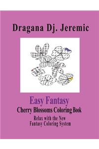 Easy Fantasy Cherry Blossoms Coloring Book