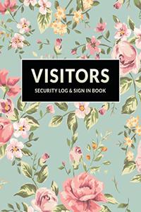 Visitor Security Log & Sign In Book