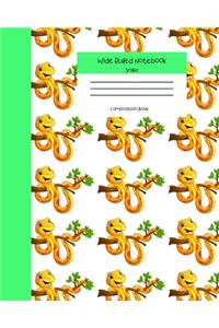 Wide Ruled Notebook Snake Composition Book