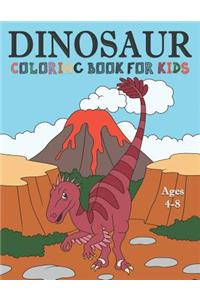Dinosaur Coloring Book for Kids Ages 4-8