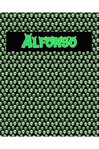 120 Page Handwriting Practice Book with Green Alien Cover Alfonso