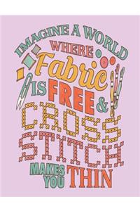 Imagine a World Where Fabric Is Free & Cross Stitch Makes You Thin
