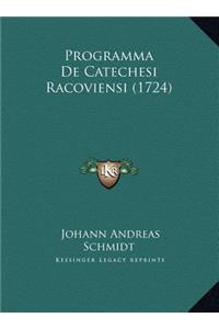 Programma De Catechesi Racoviensi (1724)