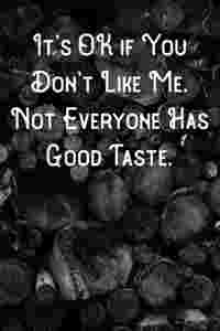 It's OK if You Don't Like Me. Not Everyone Has Good Taste.
