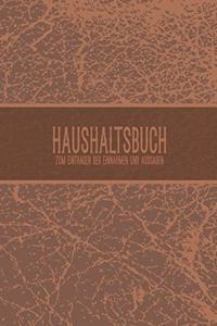 Haushaltsbuch zum Eintragen der Einnahmen und Ausgaben