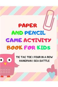 Paper And Pencil Game Activity Book For Kids