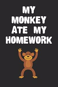 My Monkey Ate My Homework Notebook