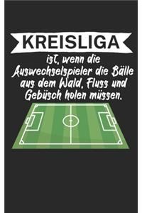 Kreisliga ist wenn die Auswechselspieler die Bälle aus dem Wald Fluss und Gebüsch holen müssen