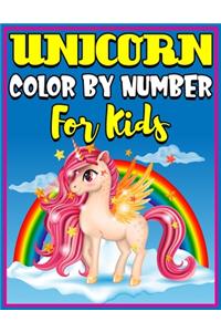 Unicorn Color By Number For Kids