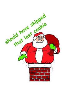 Funny Christmas Composition Book Fat Santa Claus Chimney 130 Pages